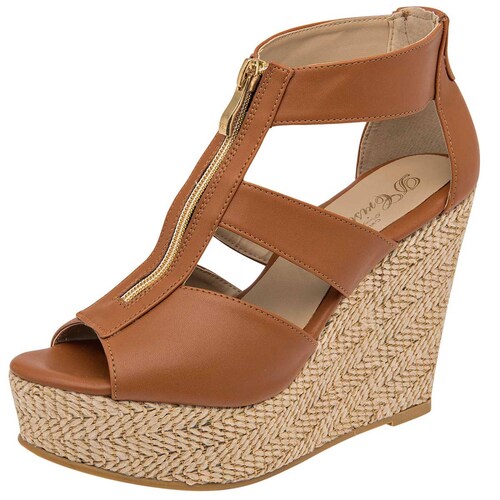 SANDALIA Dcristian 824 Color CAMEL PARA Mujer Tx4