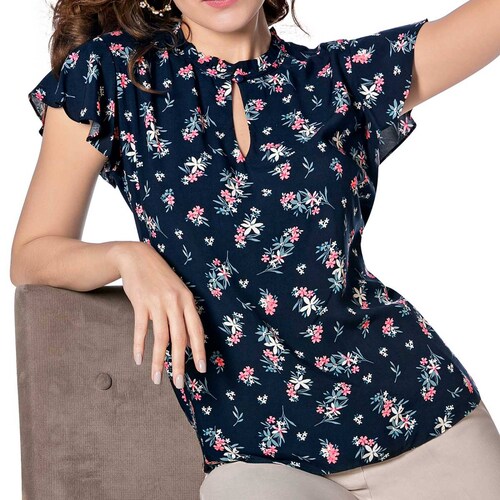 BLUSA GMV 7422 Color Marino PARA Mujer Tx4