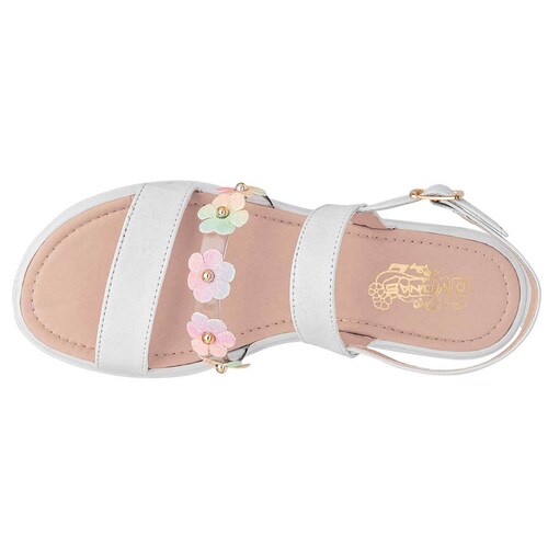 SANDALIA CON FLORES Dmonas 1053 Color Blanco PARA Mujer Tx6