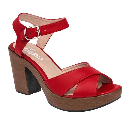 ZAPATILLA DE TIRILLAS Catalina 3006 Color Rojo PARA Mujer Tx6