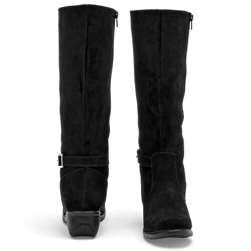 BOTA LARGA DE PLATAFORMA GAMUZA Been class 16902 Color Negro PARA Mujer Tx7