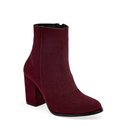 BOTIN DE PUNTA GAMUZA Catalina 6022 Color Vino PARA Mujer Tx7