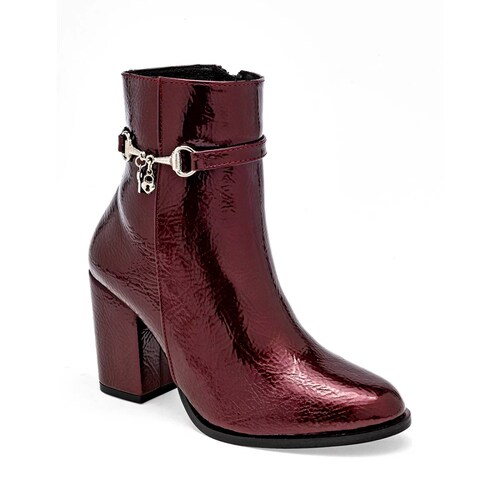 BOTIN CHAROL DE PUNTA Catalina 60231 Color Vino PARA Mujer Tx7