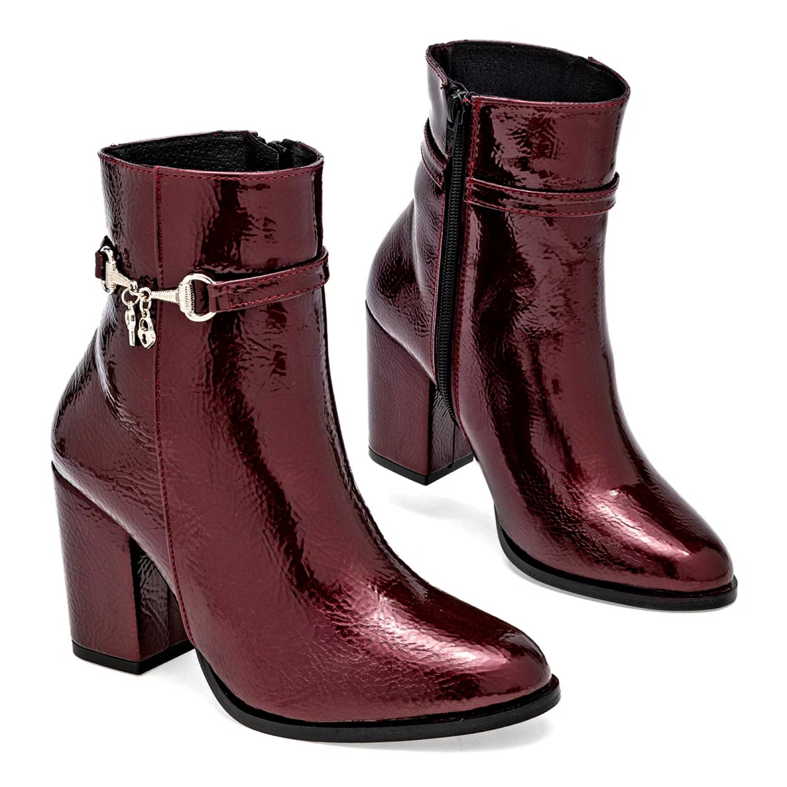 BOTIN CHAROL DE PUNTA Catalina 60231 Color Vino PARA Mujer Tx7