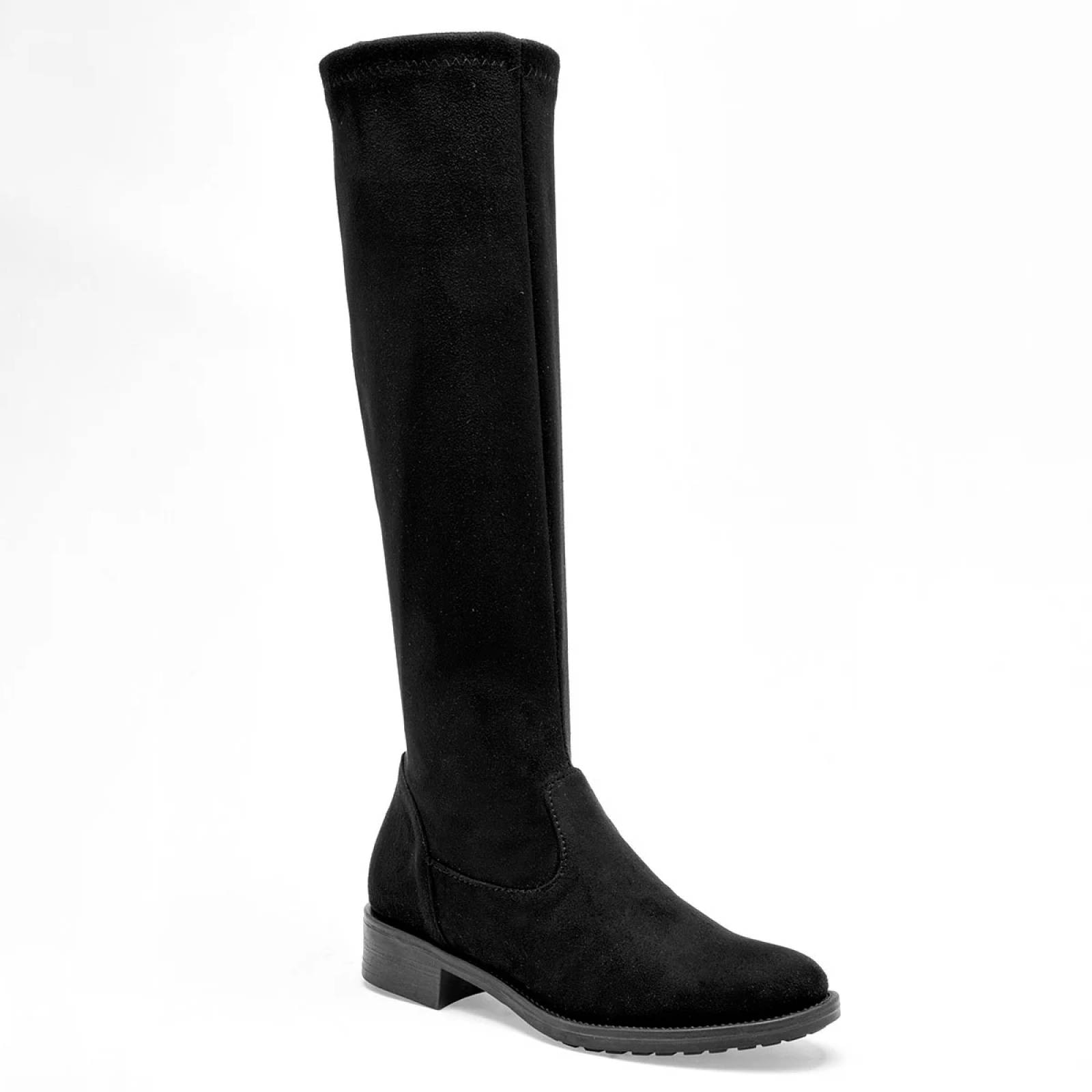 BOTA LARGA GAMUZA Catalina 9046 Color Negro PARA Mujer Tx7