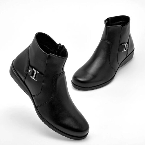 BOTIN CON CIERRE Y HEBILLA Green love 93200 Color Negro PARA Mujer Tx7