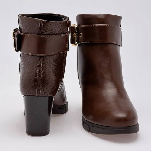BOTIN CON HEBILLA Modare 708010225 Color Cafe PARA Mujer Tx7