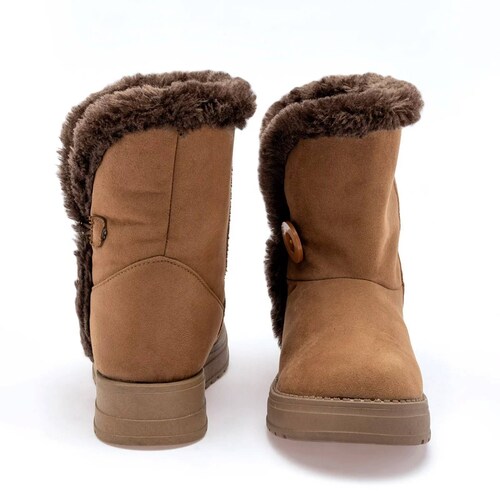BOTA CON PELUCHE GAMUZA Rojo cereza 7018 Color CAMEL PARA Mujer Tx7