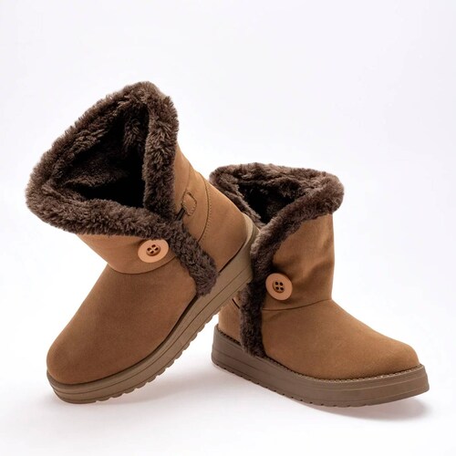 BOTA CON PELUCHE GAMUZA Rojo cereza 7018 Color CAMEL PARA Mujer Tx7
