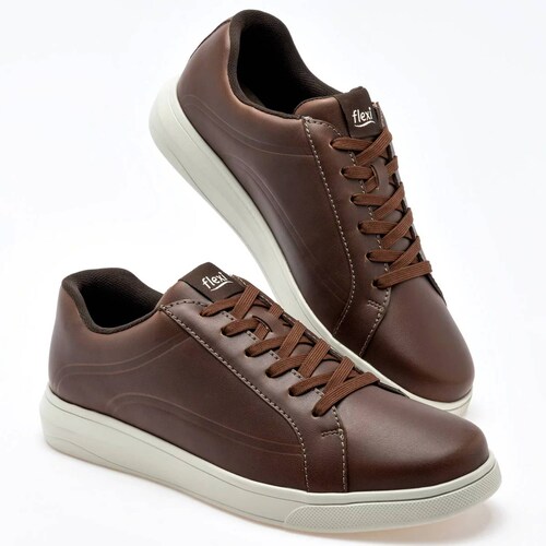 ZAPATO CASUAL Flexi 415301 Color Cafe PARA Hombre Tx7