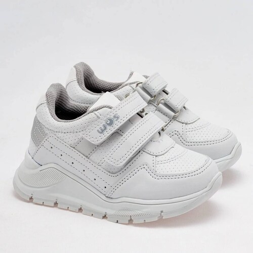 TENIS ESCOLAR UNISEX Wos 8170101 Color Blanco PARA Niño Tx7