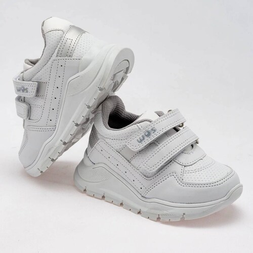 TENIS ESCOLAR UNISEX Wos 8170101 Color Blanco PARA Niño Tx7