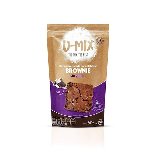 Harina Sin Gluten U mix Para Brownies Kosher 12x500g (6kg)