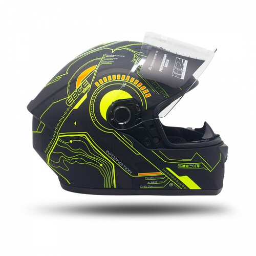 CASCO INTEGRAL EDGE   HUB   Visor ANTIVAHO Certificado DOT 