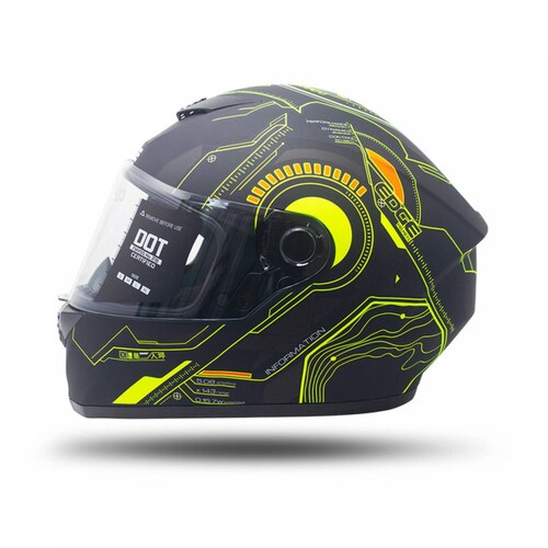 CASCO INTEGRAL EDGE   HUB   Visor ANTIVAHO Certificado DOT 