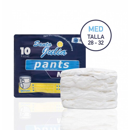 Pañales Tipo Calzon Para Adulto Con 10 Pzs Santa Julia 
