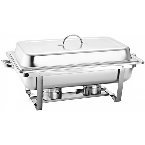 Chafer Buffet Chafer Bufetera Rectangular de Acero Inoxidable de 95 L Con medios y Charola completa