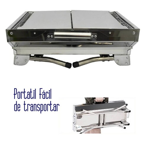 CHIC FANTASY Asador Pequeño Para Barbacoa Parrilla Para Jardín Y Exteriores De Acero Inoxidable