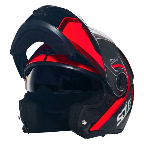CASCO Motocicleta MODULAR ABATIBLE Marca SIETE   ROKU SPEED   FLIP UP Visor Doble