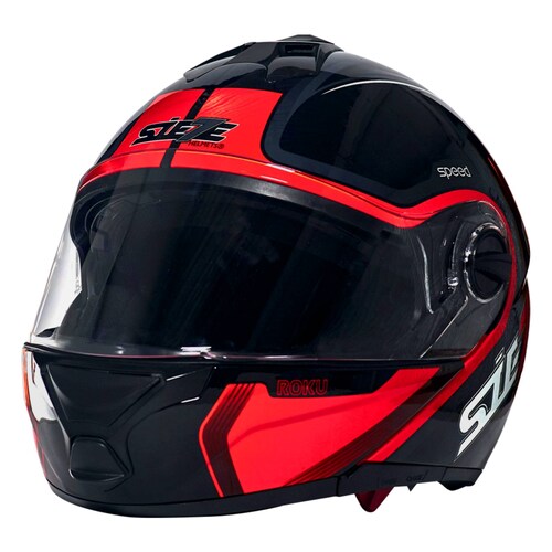 CASCO Motocicleta MODULAR ABATIBLE Marca SIETE   ROKU SPEED   FLIP UP Visor Doble