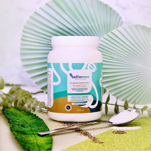 Colágeno Hidrolizado Polvo Betterness Omega 3 Vitaminas 360g