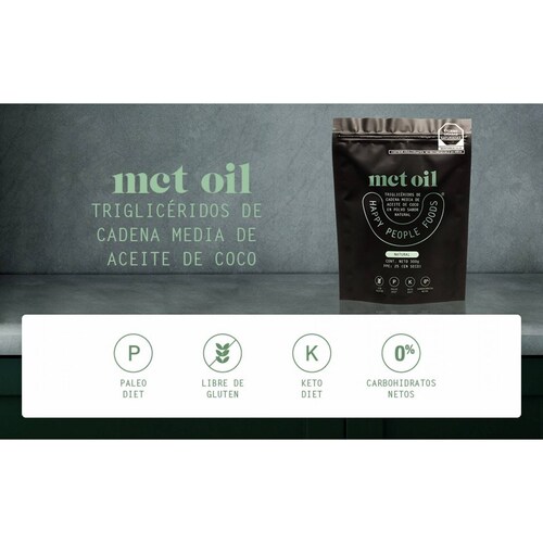 Mct Oil Polvo Triglicéridos Cadena Media Happy People Foods