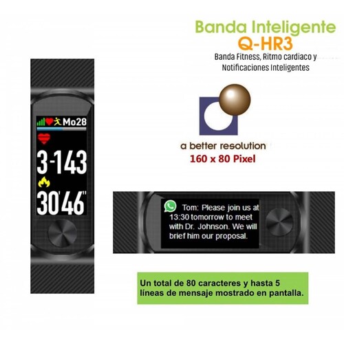 Smartband IgotU Q69HR Ritmo Cardiaco 24Hr con Entrenador y rutinas