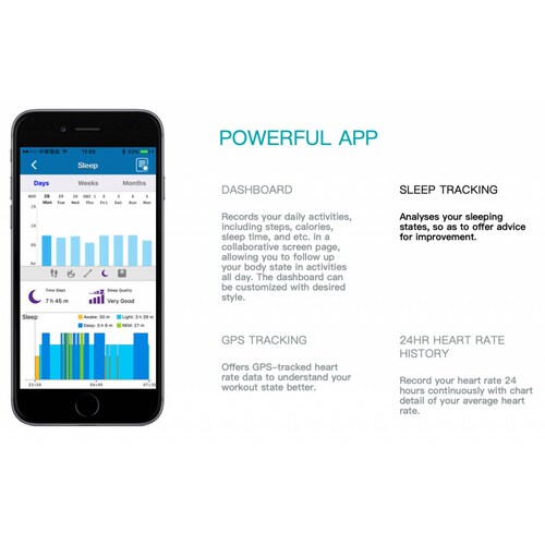 Smartband IgotU Q69HR Ritmo Cardiaco 24Hr con Entrenador y rutinas
