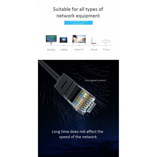 Cable Ethernet Ugreen Cat 6 Super Resistente Conector Rj45 50cm