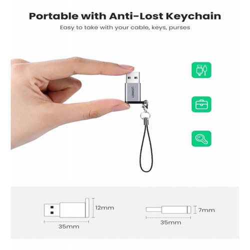 Adaptador Usb 3.0 A Tipo C Ugreen Convertidor Macho a Hembra Otg