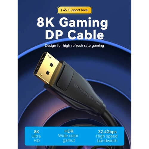Cable Displayport 1.4 Vention Video 8k Macho A Macho 1m