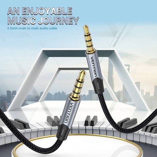 Cable Audio Auxiliar 3.5mm Vention Para Microfono 4 Polos 2m