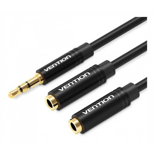 Cable De Audio Splitter Vention 3.5mm Macho A 2 Hembras 30cm