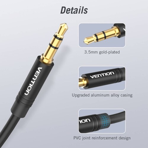 Cable De Audio Splitter Vention 3.5mm Macho A 2 Hembras 30cm