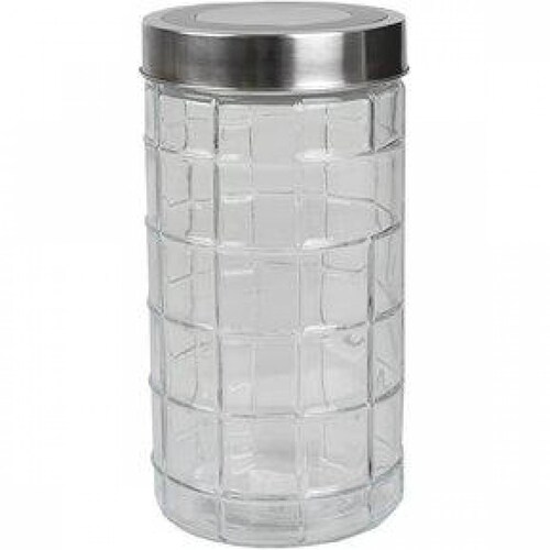 HDS, Frasco grande de vidrio con tapa de acero inoxidable 1.55 L 