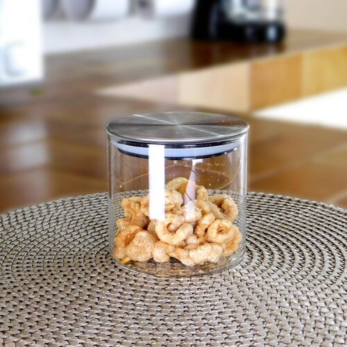 Recipiente Hermético de cristal con Tapa Cap. 500 ml 