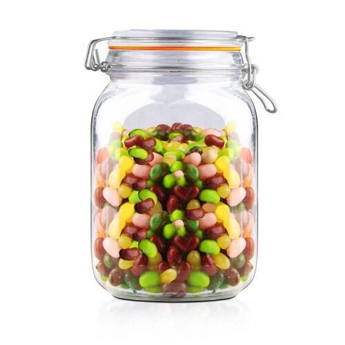 Frasco de vidrio con tapa hermética de clip 1.5L 