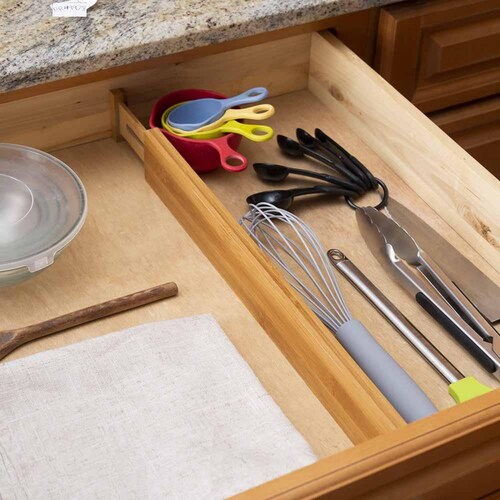 Separador de cajón extendible ajustable delgado 