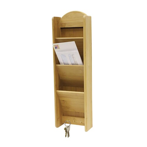Organizador de madera para cartas y llaves 