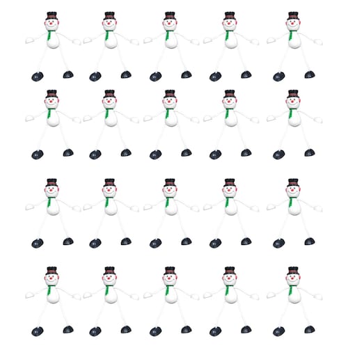 Set de 20 Imanes Navideños para refrigerador Muñeco de nieve