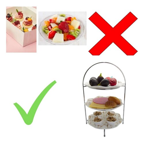 Base Para Cupcakes 3 Niveles Con Platones De Cerámica