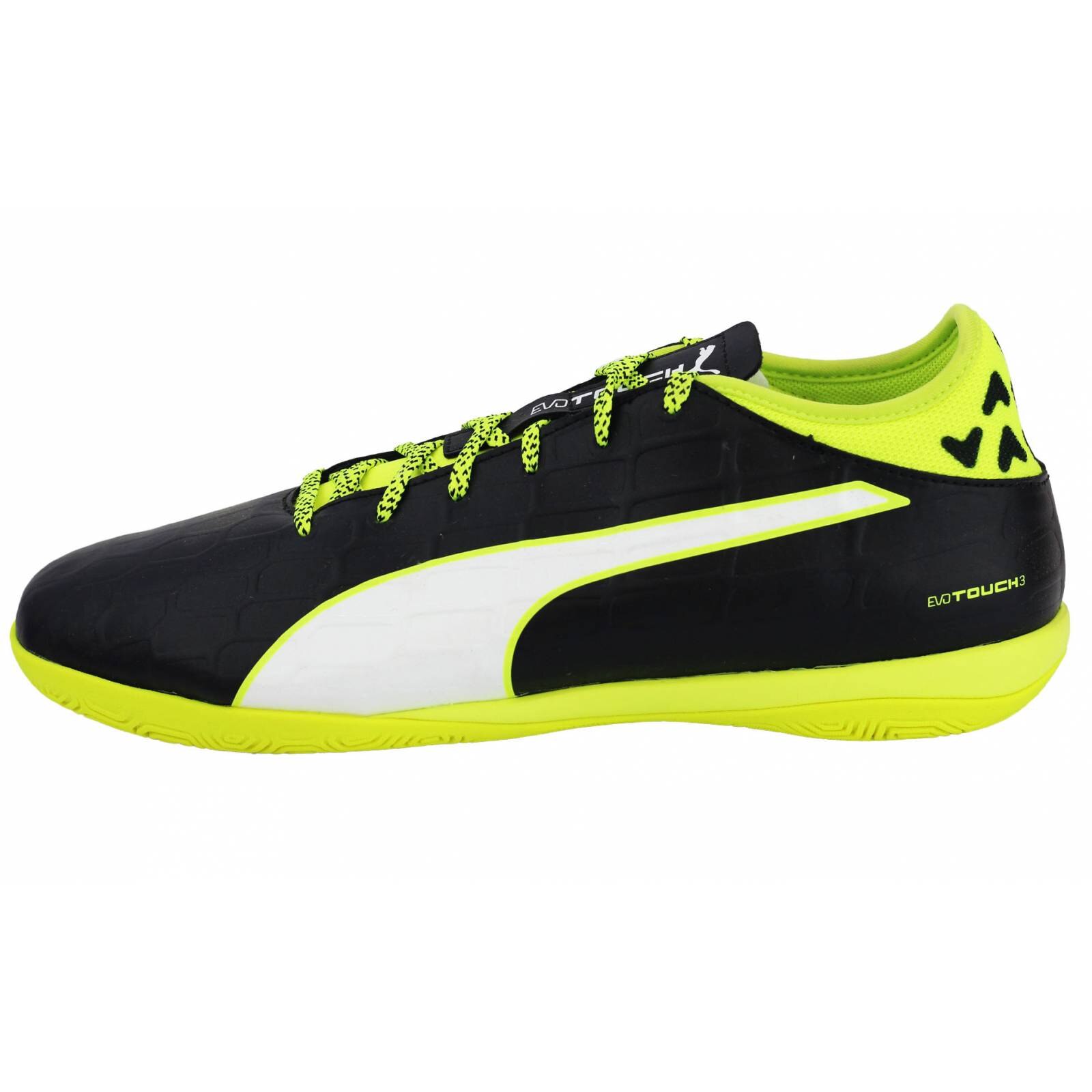 Tenis puma futbol evotouch indoor caballero negro verde