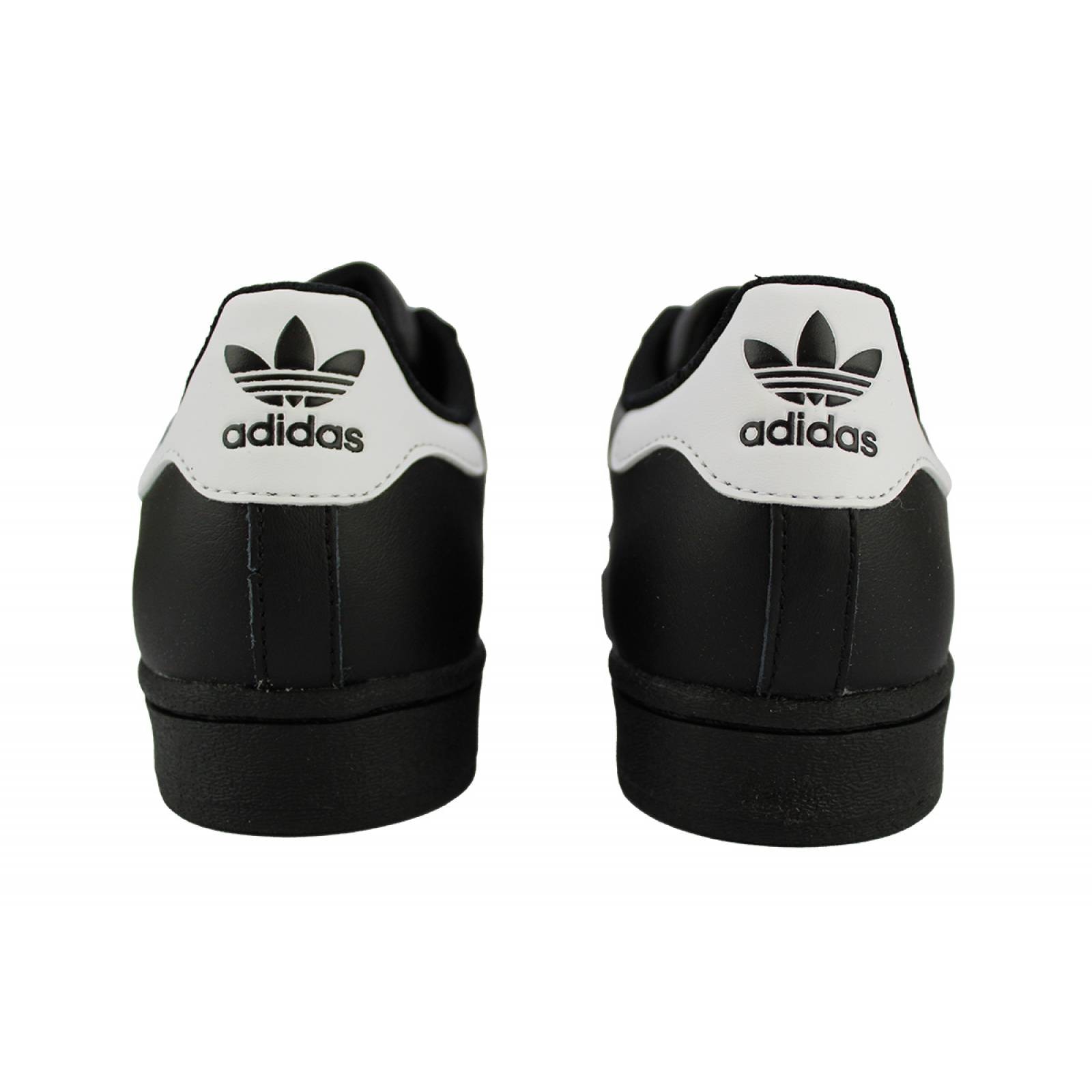 Adidas superstar negras online con blanco