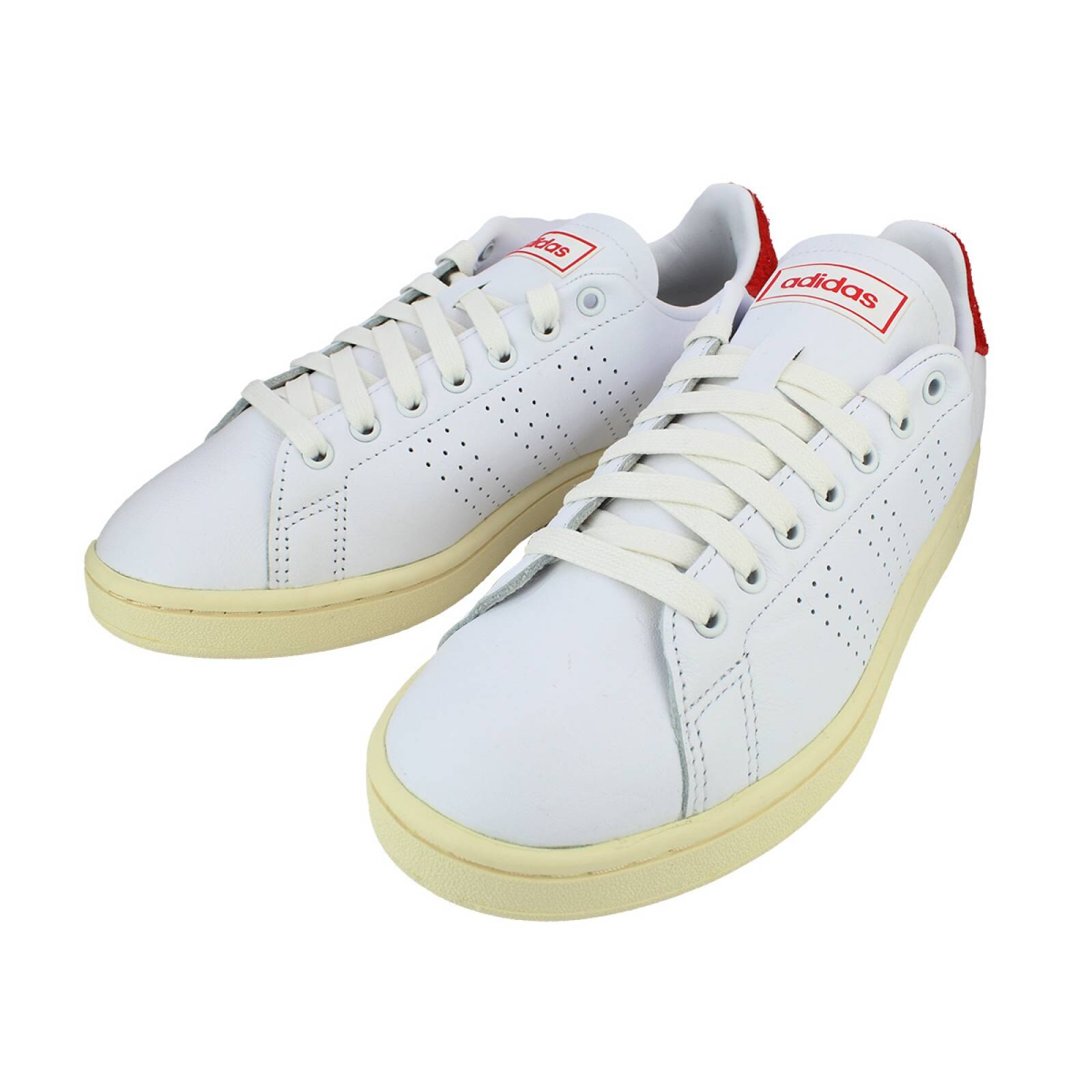 Tenis adidas advantage caballero blanco rojo