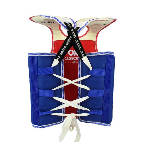 Peto asiana taekwando azul rojo doble extra chico