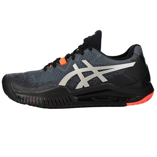Tennis asics dama gel resolution 8 l.e. negro naranja