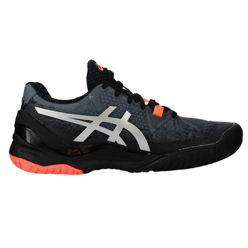 Tennis asics dama gel resolution 8 l.e. negro naranja
