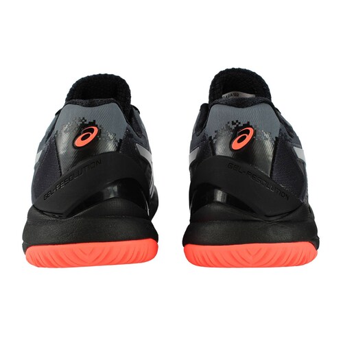 Tennis asics dama gel resolution 8 l.e. negro naranja
