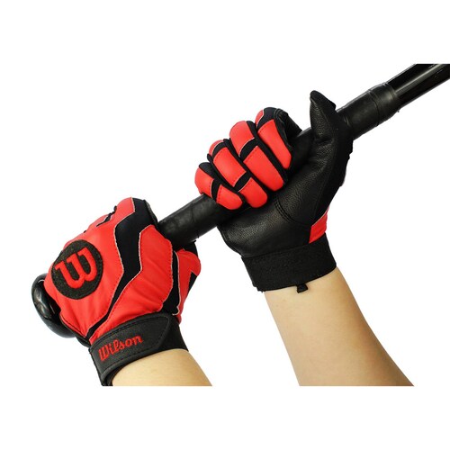 Guantes wilson beisbol bateo rojo negro