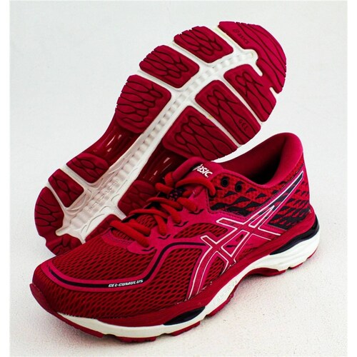 Tenis asics dama gel-cumulus 19 rosa blanco negro
